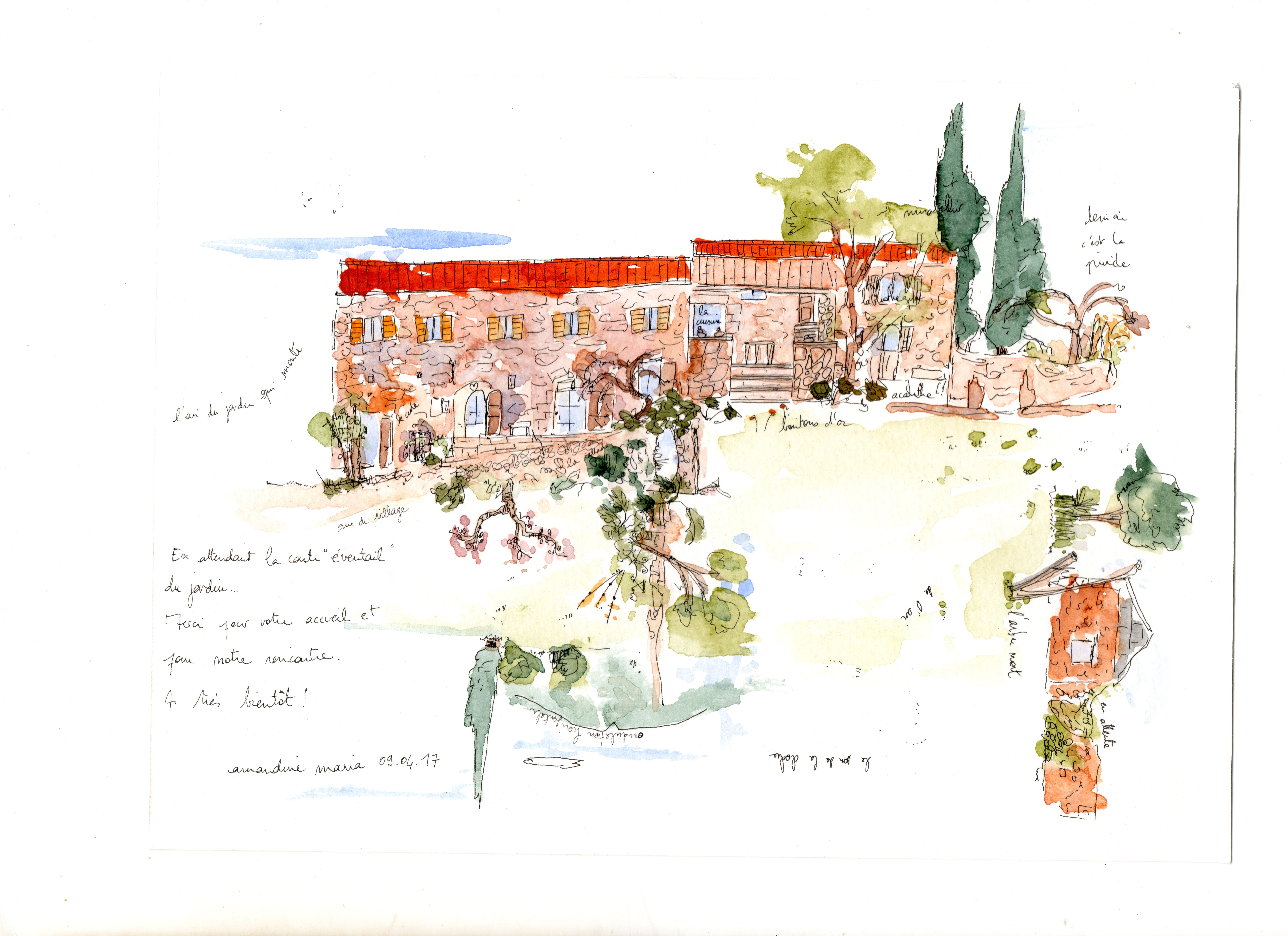 April 2017  An artist Amandine Maria and a gardener-designer, Stan Alaguillaume, and spring unfurling…